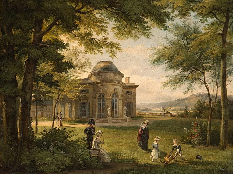 1795-François-Edmée Ricois - La famiglia di Carlo Ferdinando, duca di Berry, nel parco del castello di Bagatelle